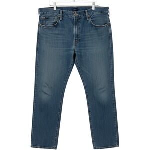 Polo Ralph Lauren Hampton Relaxed Straight Blue Jeans Mens 38x31 Preppy Denim